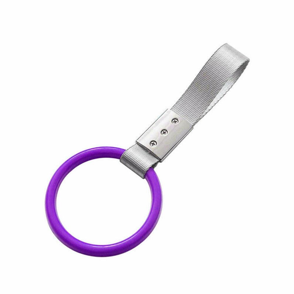 EIDRAN Universal Round JDM Tsurikawa Ring Subway Train Handle Strap Charm Drift Toy Bosozoku Car Accessories: Purple 