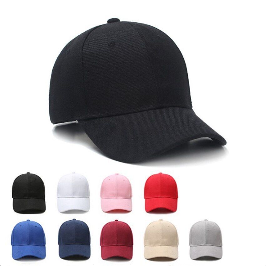 Black Cap Wit Effen Kleur Baseball Cap Voor Mannen Vrouwen Unisex Vader Hoeden Verstelbare Snapback Hoeden Hiphop Trucker Cap streetwear