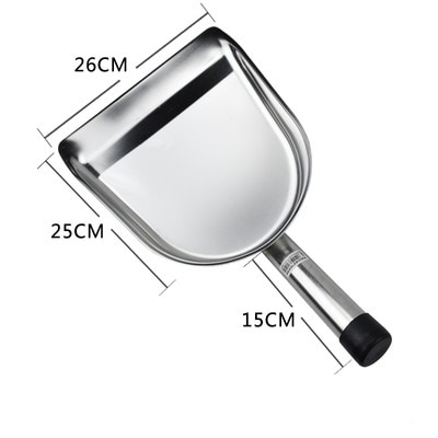 Stainless steel shovel kitchen chef tool food Handheld Portable Table desk Small garbage shovel Cleaning tools Home garden used: Ivory