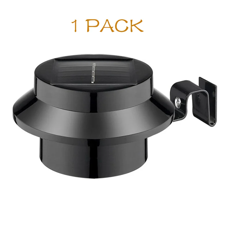 Lumières solaires extérieures de gouttière 3 9 LED lumière de clôture lampes de sécurité imperméables pour avant-toit jardin paysage voie B lumières solaires: Vert forêt / 6-10W