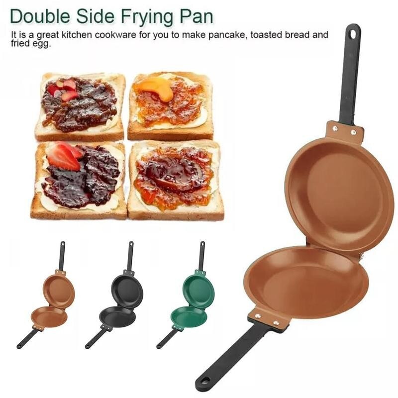 Dubbelzijdig Koekenpan Non-stick Keramische Coating Flip Koekenpan Gebakken Ei Omelet Pannenkoek Maker Huishoudelijke Keuken Kookgerei