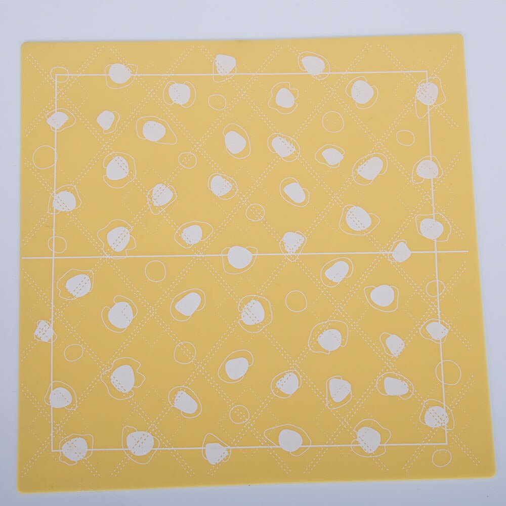 Siliconen bakmat voor taarten, antiaanbaklaag, schattige cartoon oppervlakteverf, vierkant, dubbelzijdige siliconen bakmat: Geel