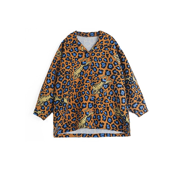 Enfant Cool Hip Hop vêtements léopard pinte surdimensionné petit haut jambe large Streetwear pantalon pour filles garçons Jazz danse Costume vêtements: leopard shirt / 150