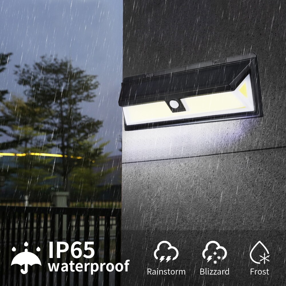 COB 180 led solar lamp outdoor waterproof PIR Motion Sensor Street Lamp for Garden Decoration Solar Light