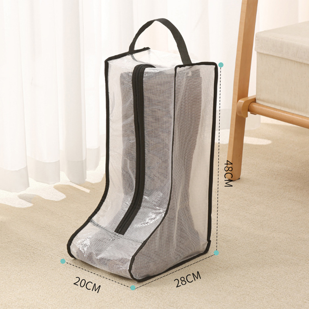 Sacs de rangement pour chaussures et bottes, housse anti-poussière en PVC, conteneur domestique portable, fournitures de rangement, 28 cm, 48cm, 1 PC: green
