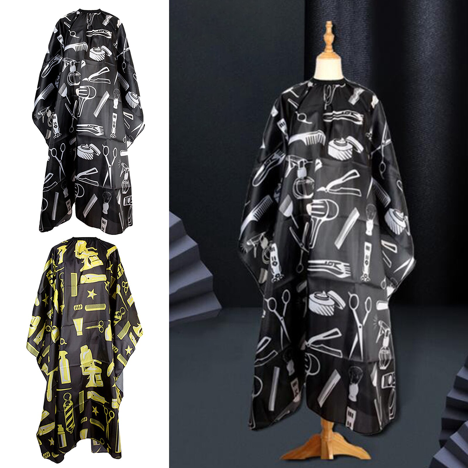 Capa impermeable para Barbero, capa antiestática para salón de casa y barbería