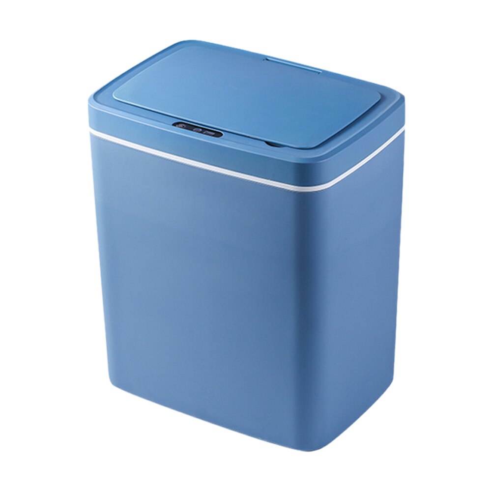 Smart Sensor Garbage Bin Kitchen Bathroom Toilet Trash Can Automatic Induction Dustbin USB Charging Rubbish Waste Basket Storage: Blue A 