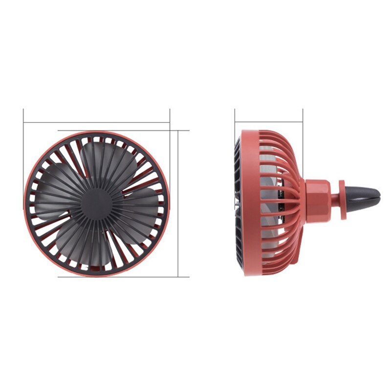 Ventilador de aire acondicionado para coche, ventilador de salida 12V24V, Enfriador de interfaz USB Universal