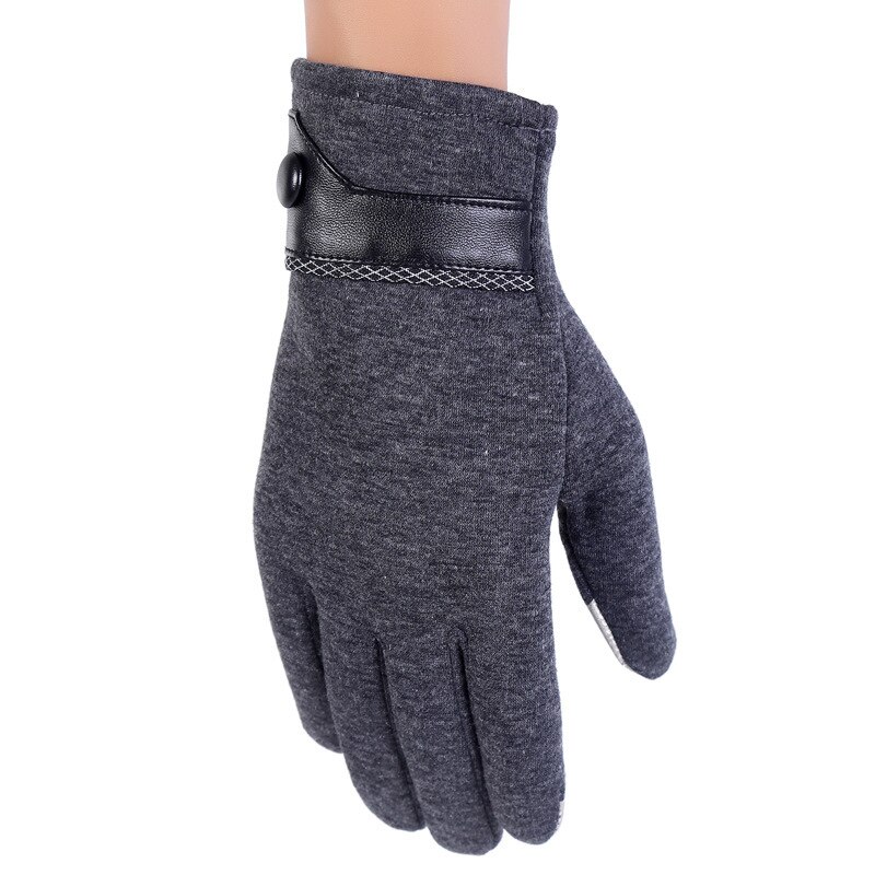 Touchscreen handsker mobiltelefon smartphone handsker køreskærm handske til mænd kvinder vinter varme handsker: E- grå