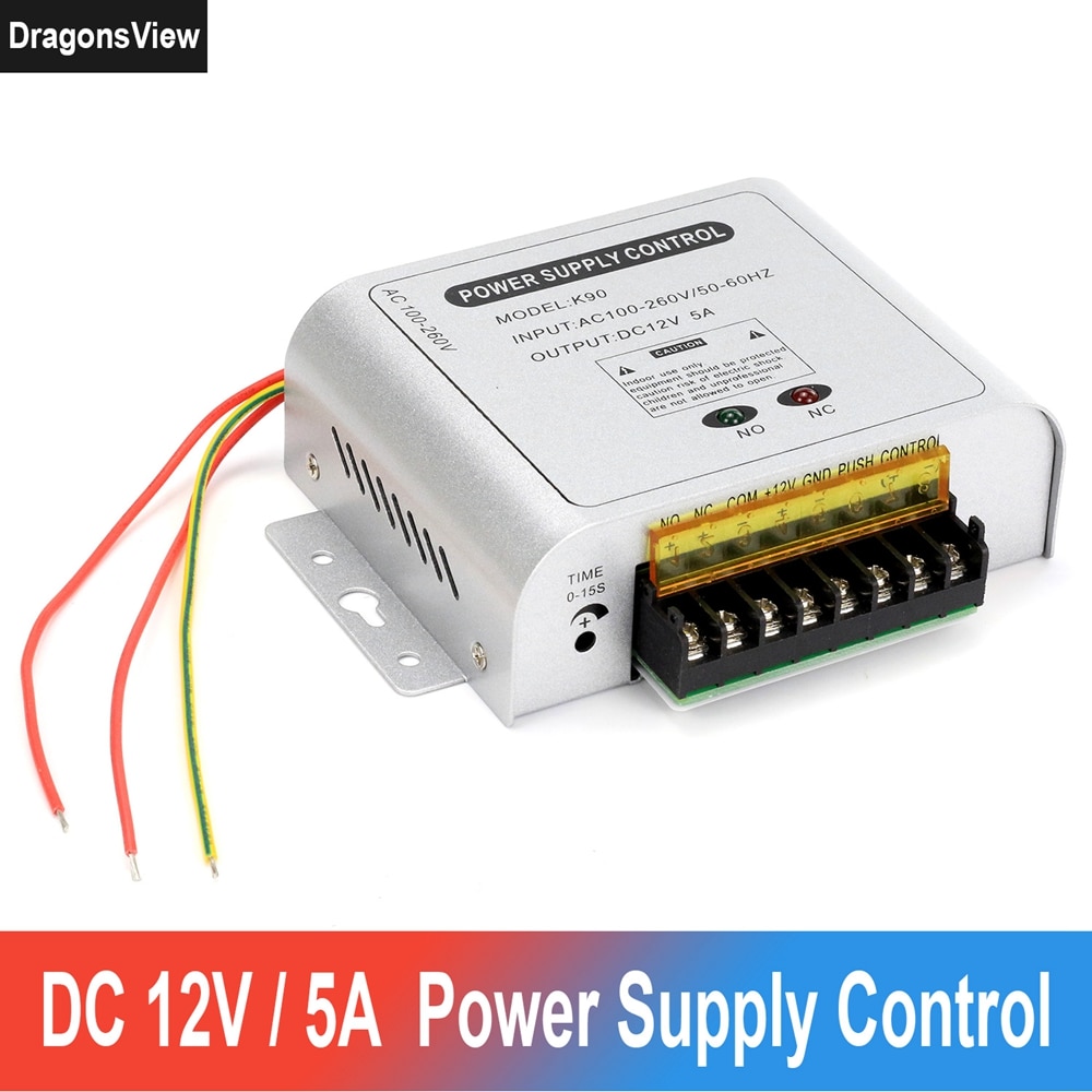 Dragonsview DC12V 5A Voeding Controle Voor Thuis Toegangscontrole Systeem Kit Ondersteuning Elektrisch Slot Magnetisch Slot Video Intercom