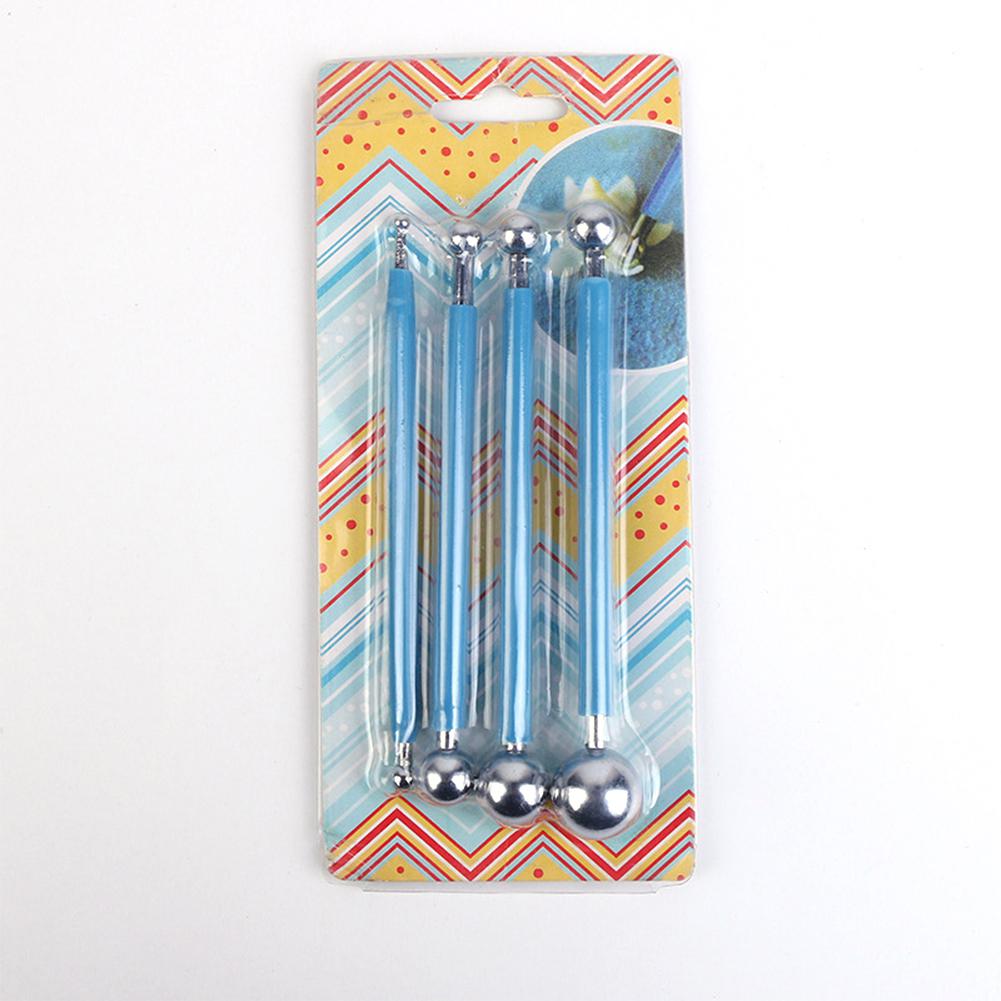 4 stücke Kunst Punktierung Werkzeuge Malerei Bausatz für Ton Keramik Keramik Puppe Fondant Modellierung Papier Blumen Präge aufbringen r20