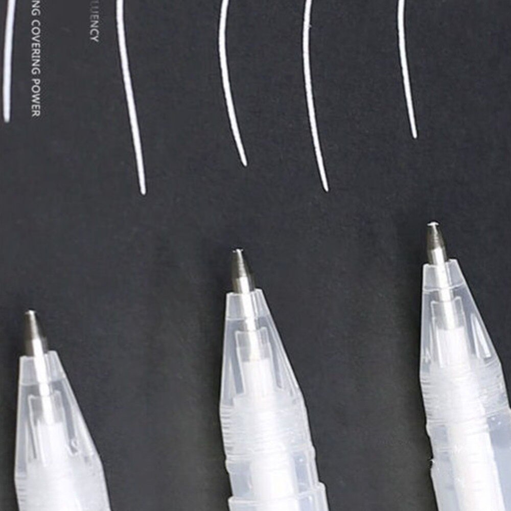 Stylo marqueur blanc pour étudiants, fournitures de papeterie artistique
