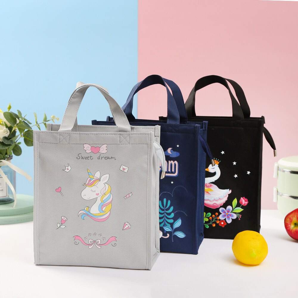 Verdikte Waterdichte Draagbare Thermische Lunch Tas Voedsel Verse Bento Pouch Kantoor Picknick Drinken Koude Isolatie Organizer Tote