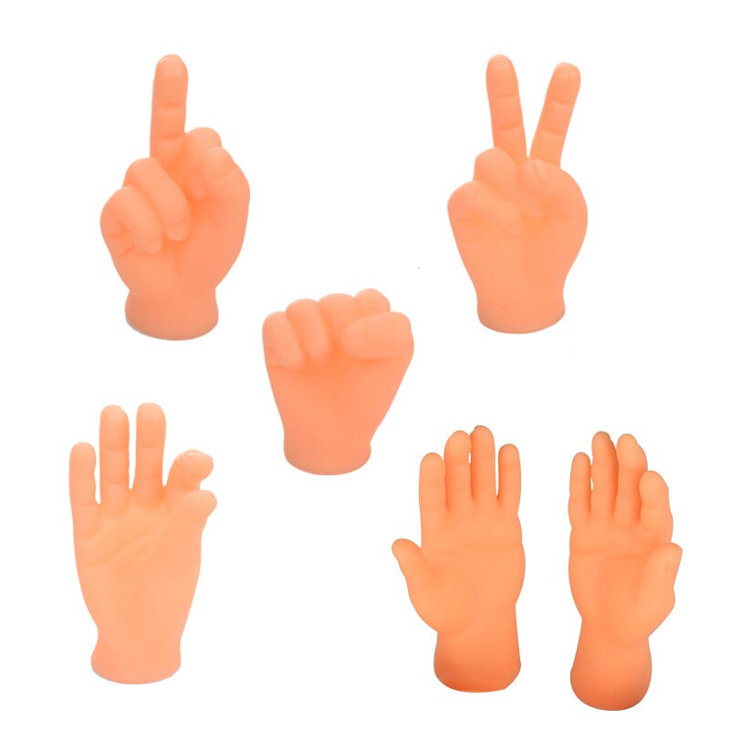Cartoon Funny Finger Handen En Vinger Voeten Set Creatieve Vinger Speelgoed Van Speelgoed Rond De Kleine Hand Model Halloween speelgoed: 6pcs