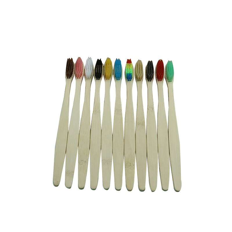 1Pcs Kleurrijke Tandenborstel Natuurlijke Bamboe Tandenborstel Set Zachte Haren Houtskool Tanden Eco Bamboe Tandenborstels Dental Oral Care