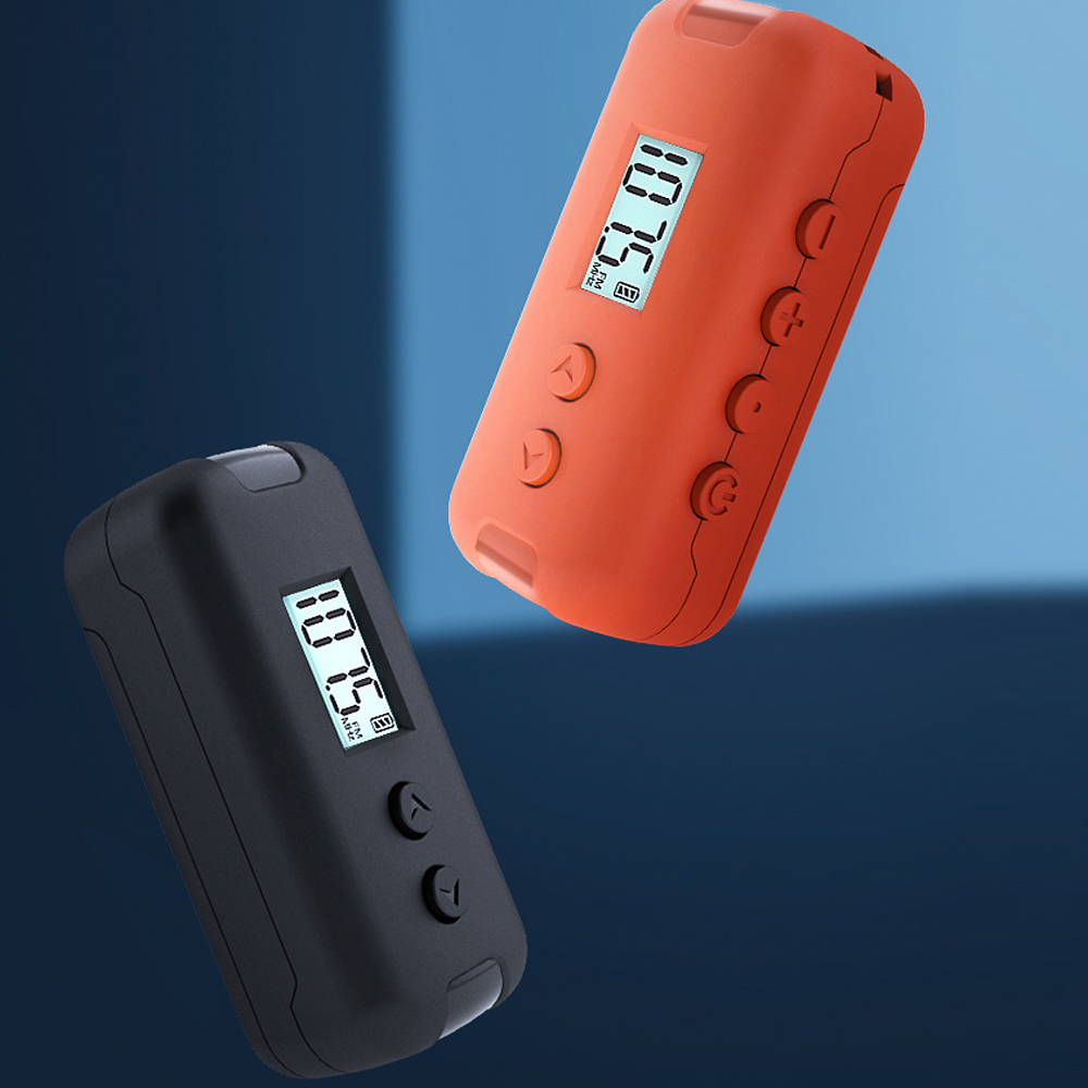 Radio FM de bolsillo, receptor de Radio portátil de 50-108MHZ con pantalla LCD, pantalla de tiempo de auricular de 3,5mm, Mini Radio, 2 fuentes de alimentación AAA