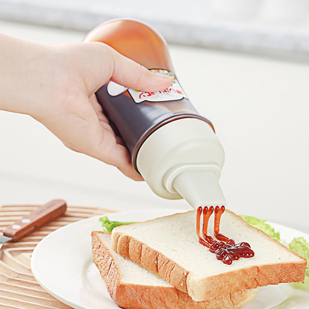 Bouteilles à presser en plastique avec sortie à 5 trous pour Sauce Ketchup, Condiments, peinture à l'huile d'olive, BBQ avec capuchon torsadé