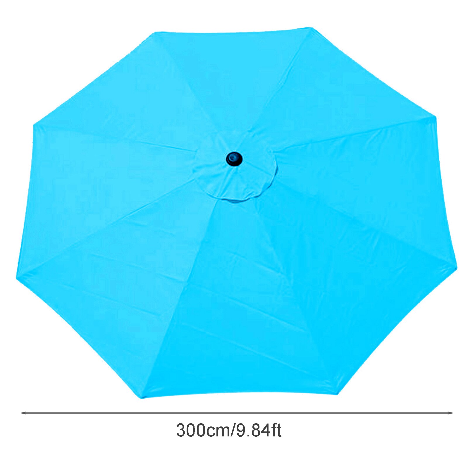 Patio Umbrella Replacement Canopy 2.7/3m Polyester Cloth 6/8 Ribs Swimming Pool Outdoor Parasol UV-protected Umbrella Canopy: Blue c