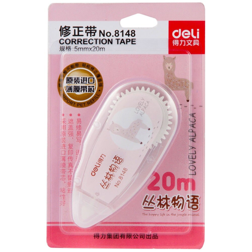Deli Lapiz correcteur 20m distributeur ruban Kawaii ruban stylos école fournitures de bureau coréen papeterie nouveauté pour étudiant