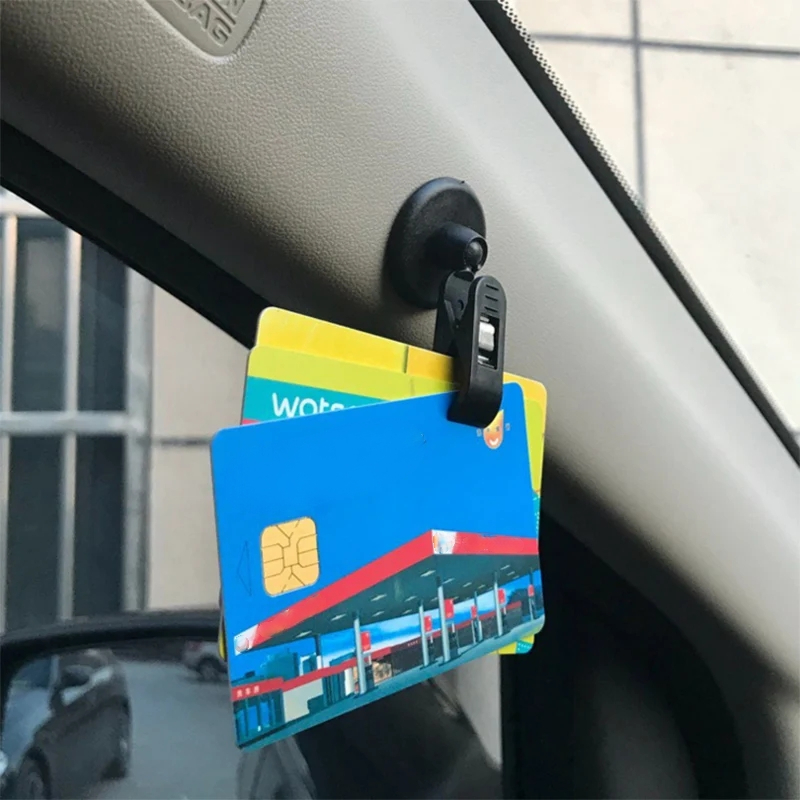 1 paar auto-interieur raam clip mount zwarte zuignap clip plastic sucker verwijderbare houder voor zonnescherm gordijn handdoek ticket