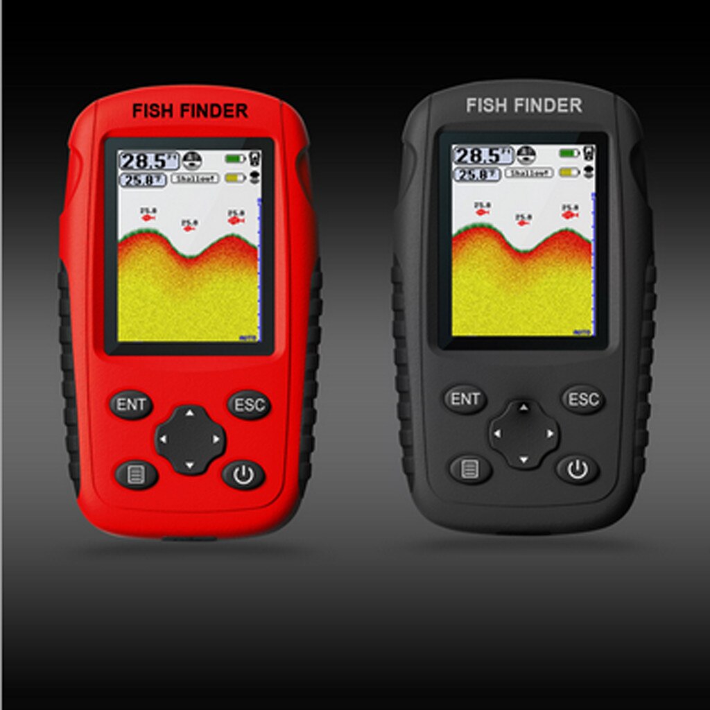 CHAMSGEND Wireless Fish Finder Portable Fish Finder Handheld LCD Display Portable Fishing Sonar Wireless Depth Finders