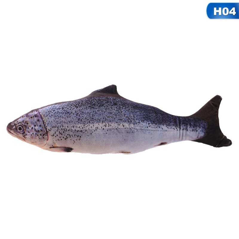 30cm opgradering! elektrisk fisk kæledyr kat legetøj usb opladning simulation fiske legetøj katteurt kicker legetøj til hund kat tygger leger bider: H04