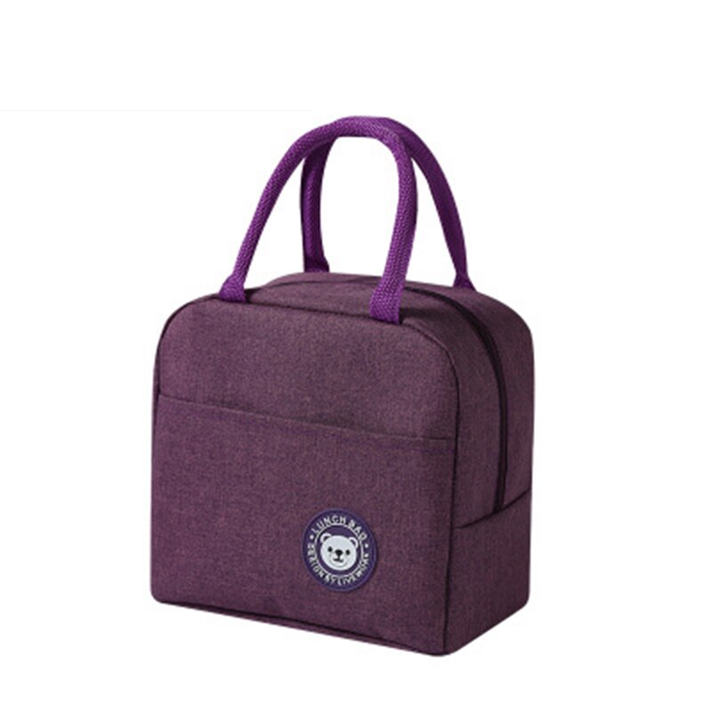 1PCs Frische Kühler Taschen Wasserdichte Nylon Tragbare Zipper Thermische Oxford Mittagessen Taschen Für Frauen Bequem Mittagessen Box Tote Lebensmittel taschen: C