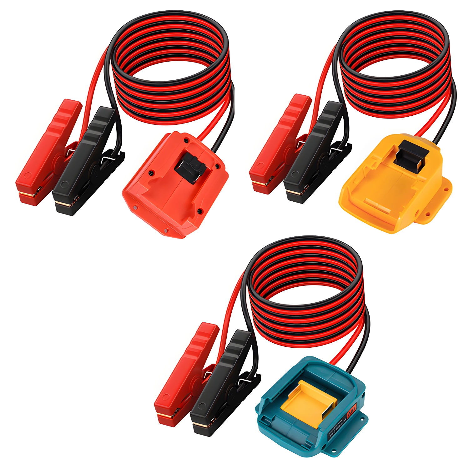 Encendedor de batería de coche, Kits de energía de emergencia automotriz, Cable de 12AWG, Kit de arranque de puente, herramienta eléctrica para Milwaukee Makita Dewalt