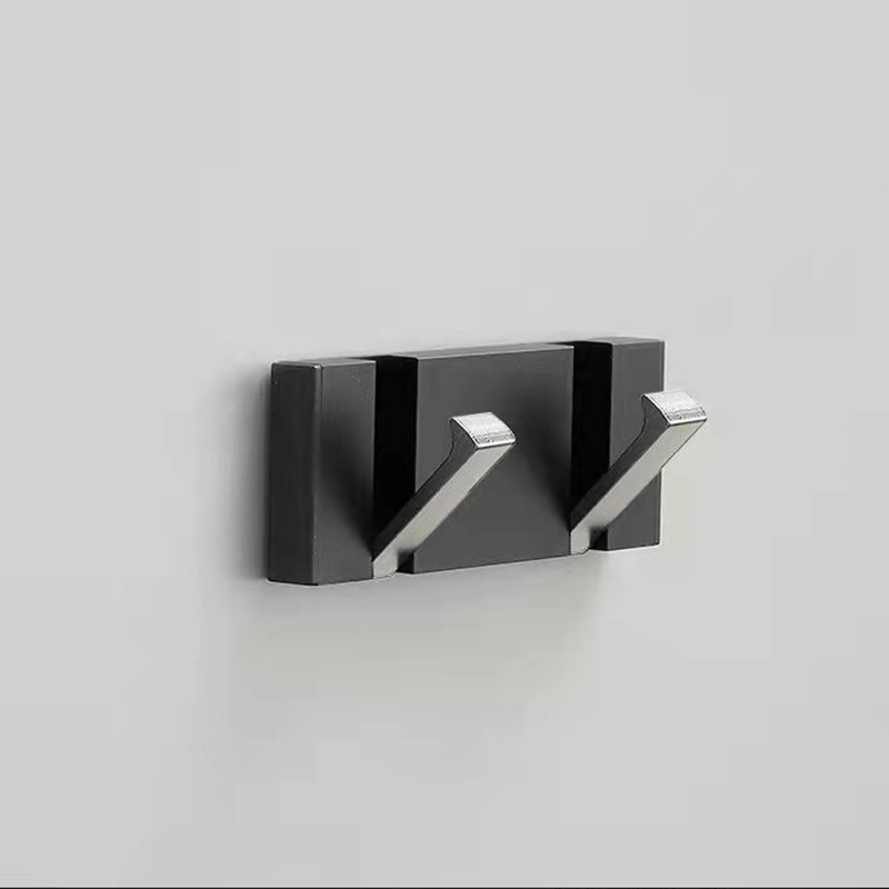 Zwart Gouden Robe Haken Vouwen Handdoek Hanger Installatie Muur Haken Coat Kleding Houder Voor Badkamer Keuken Slaapkamer Hal