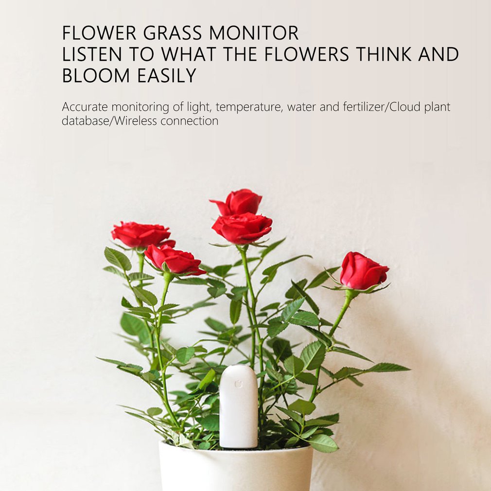 Hhcc blomsterpleie mi flora monitor digitale planter gress jord vann lys smart tester sensor film