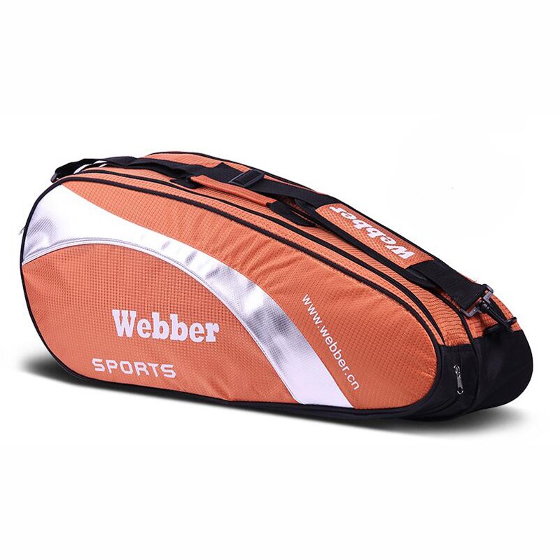4 stk store badmintonposer sportsketcher håndtaske vandtæt tennis rygsæk gym stilfuld racquet pack teenager træning