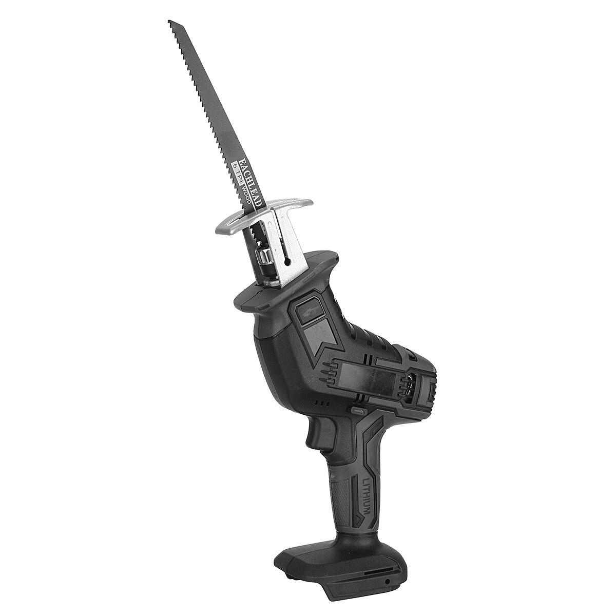 Cordless Handheld Reciprocating Saw with 4 Blades Saber Saw Metal Wood Cutting Chainsaw Tools for Makita Battery: Black