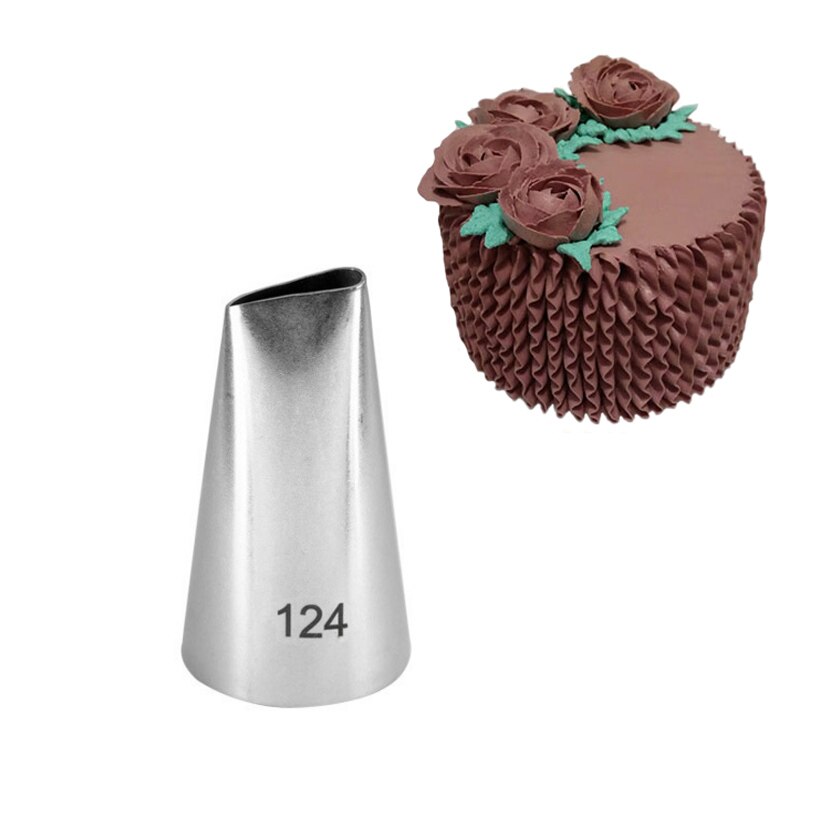 124 # Rose Bloemblaadje Tips Rvs Icing Piping Nozzles Cake Decorating Pastry Tip Sets Cupcake Gereedschap Bakvormen