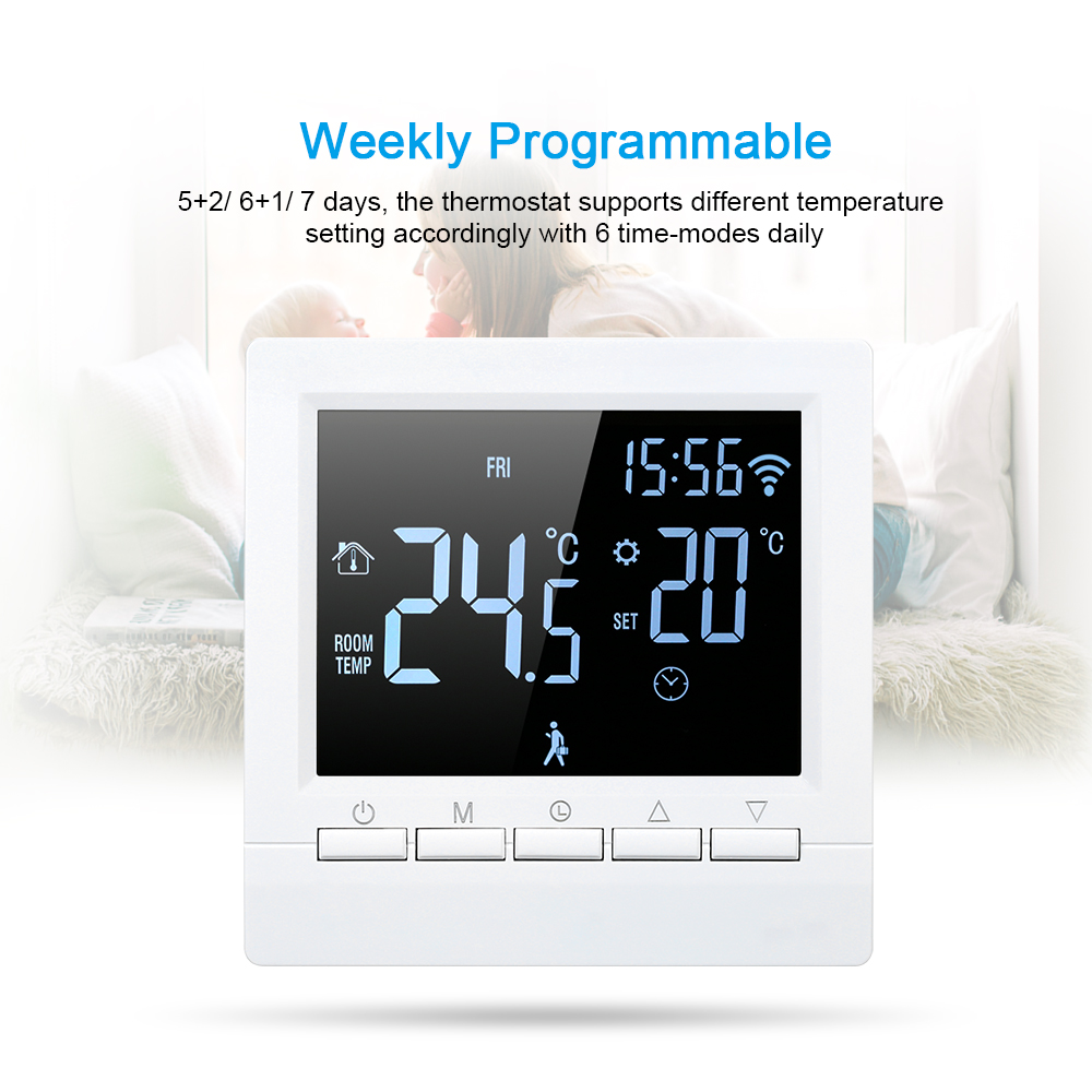 Wifi Thermostat Digital Temperature Controller Home Office APP Control Programmable Electric Floor Heating Smart Thermostat
