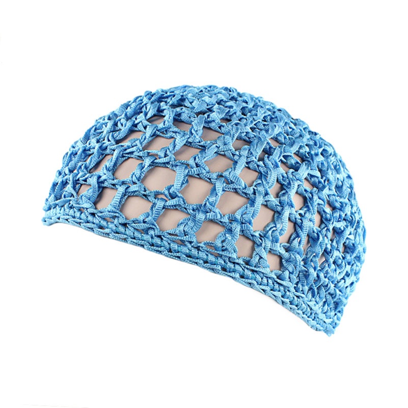 Nueva redecilla de punto suave para el cabello, gorro de redecilla de punto de rayón, gorro para el cuidado del cabello, cubierta nocturna para dormir de ganchillo, turbantes, accesorios de herramientas de estilismo