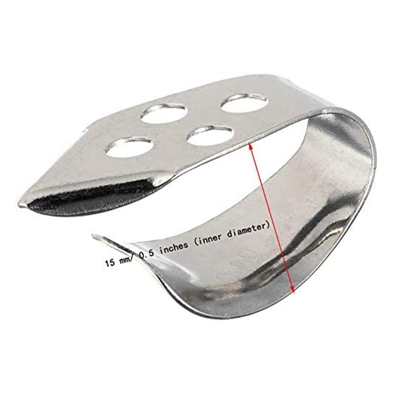 4 pièces en métal pouce doigt guitare médiator en acier inoxydable médiator pour guitare acoustique Banjo ukulélé