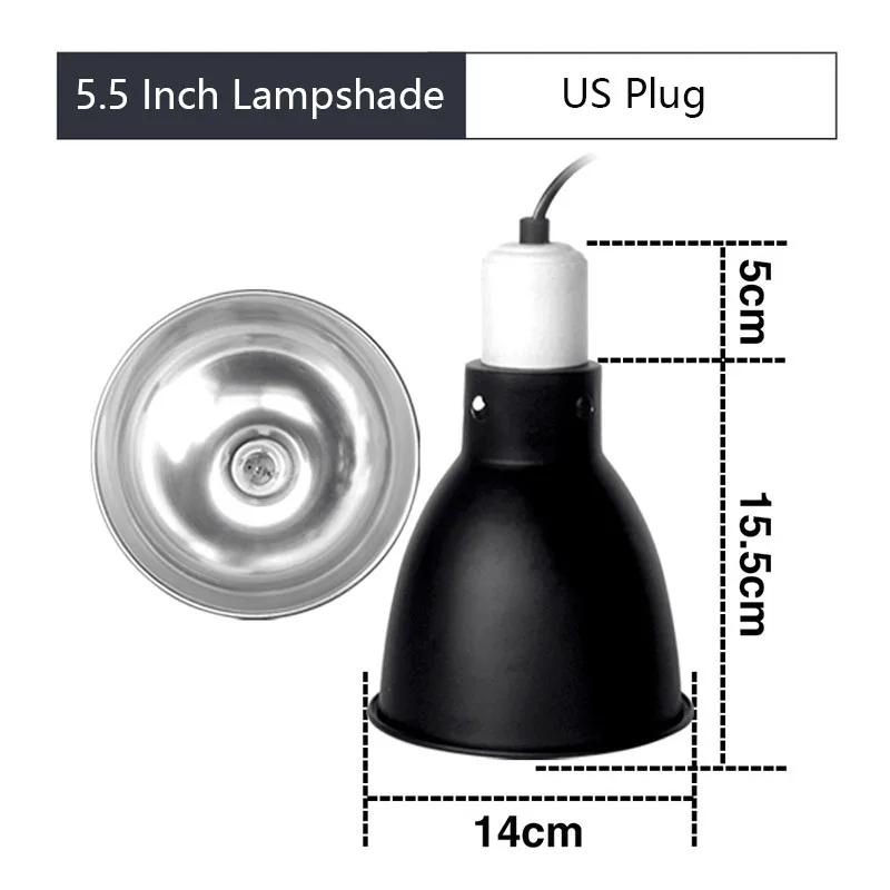 5.5 Inch Reptiel Diepe Koepel Lampenkap Slangen Hagedissen Gekko 'S Terrariums Licht Armatuur Reptiel Lamp Dop Optische Reflectie Cover: plum