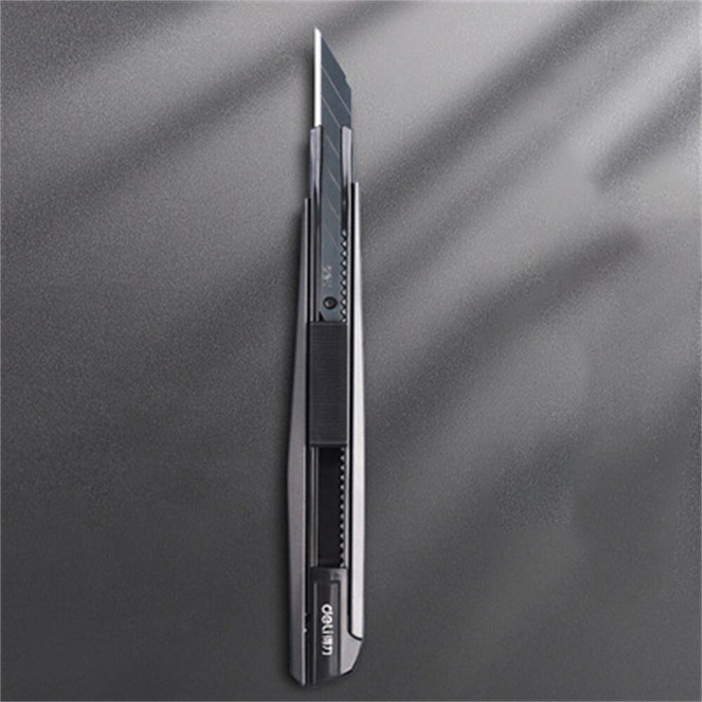 1pc Retractable Utility Knife Express Box Opener Handmade Paper Cutter Auto Lock Carbon Steel Sharp Cutting Tool Office Supplies
