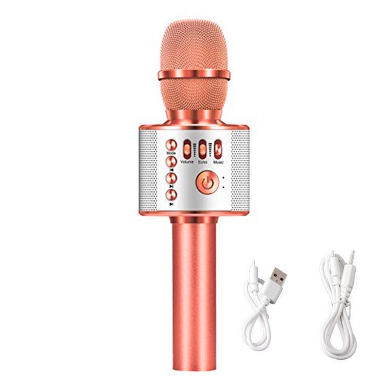 Wireless Handheld Microphone Protable Mic Speaker USB Bluetooth Karaoke Player R3ME