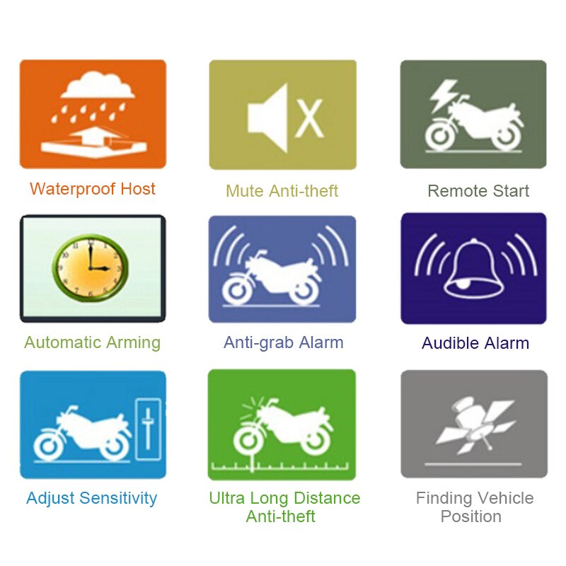 12v motorcykel scooter alarm system nøgle shell fjernbetjening 125db motorcykel anti-tyveri sikkerhed alarm beskyttelsessystem