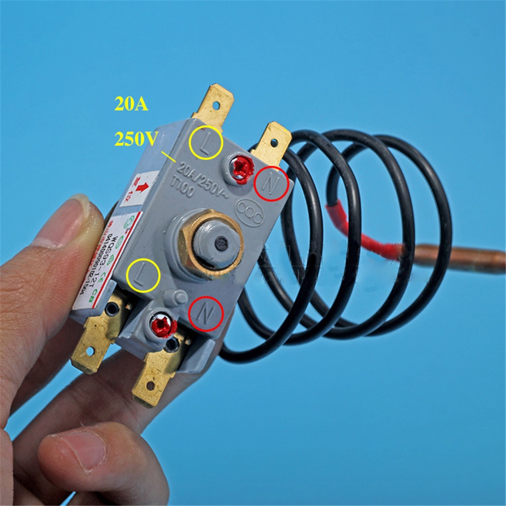 1 adet orijinal WQS93-12T termostat 20A manuel sıfırlama elektrikli SU ...