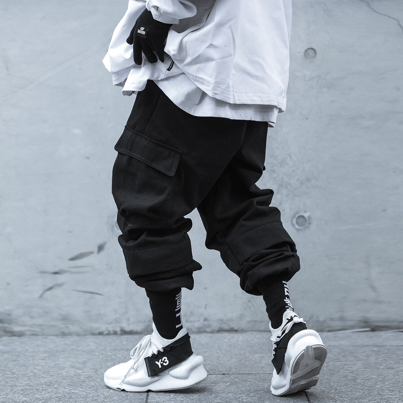11 BYBB'S DARK Hip Hop Streetwear Cargo Pants Men Multi Pockets Belt Casual Loose Pants Techwear Joggers Trousers Sweatpants