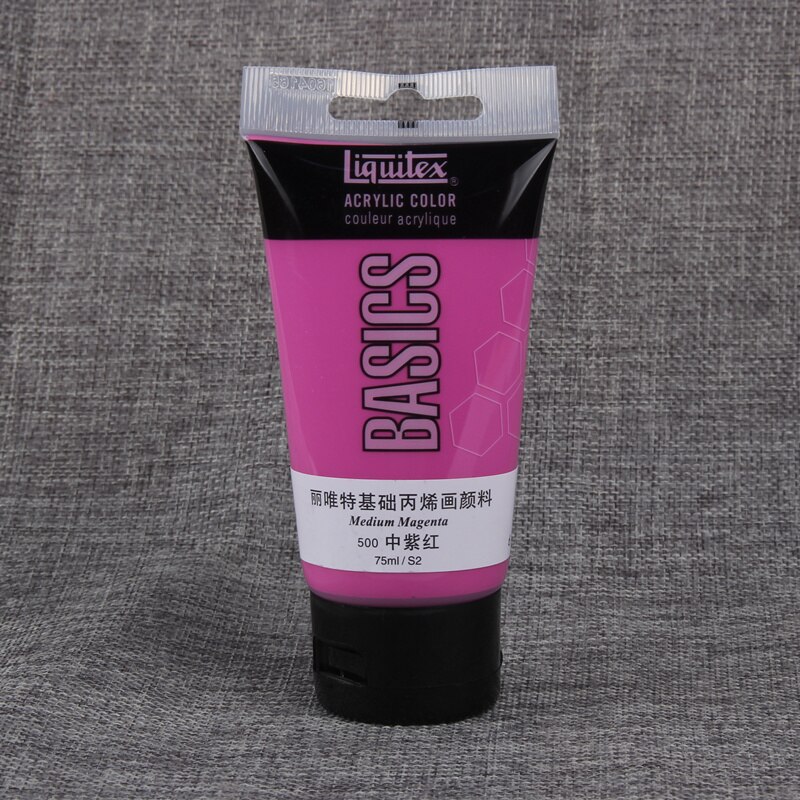 1 tube akrylmaling pigment negle væg maling kunst hånd 75ml 3d effekt maling pigment: Purpur rød