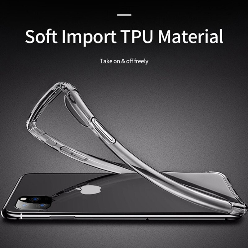 Ultra Thin Silicone Case For IPhone 13 12 11 Pro Max TPU Soft For IPhone 5 6 6s 7 8 SE XS Max XR X 2020 Back Clear Cover Phone