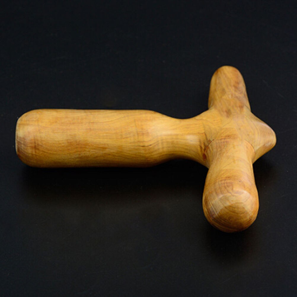 1Pc Wood Hand Foot Leg Massager Acupuncture Acupoint Stick Sandalwood Cross Massage Hammer Health Care Beauty Tool