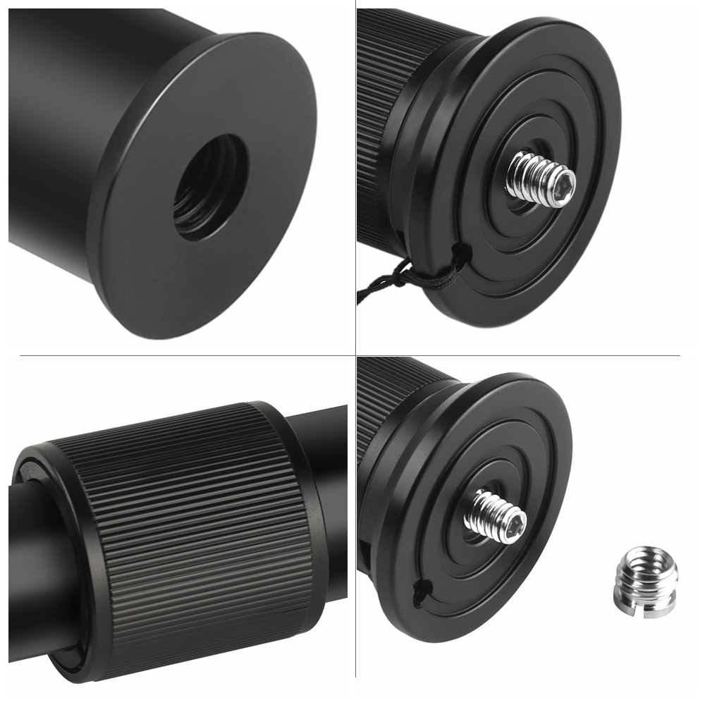 2 sezione Treppiede Tubo di Prolunga Colonna Centrale Extender Giunto Cardanico Pole Portatile Bar Telescopica Asta del Bastone per Treppiedi/Monopiede/macchina fotografica