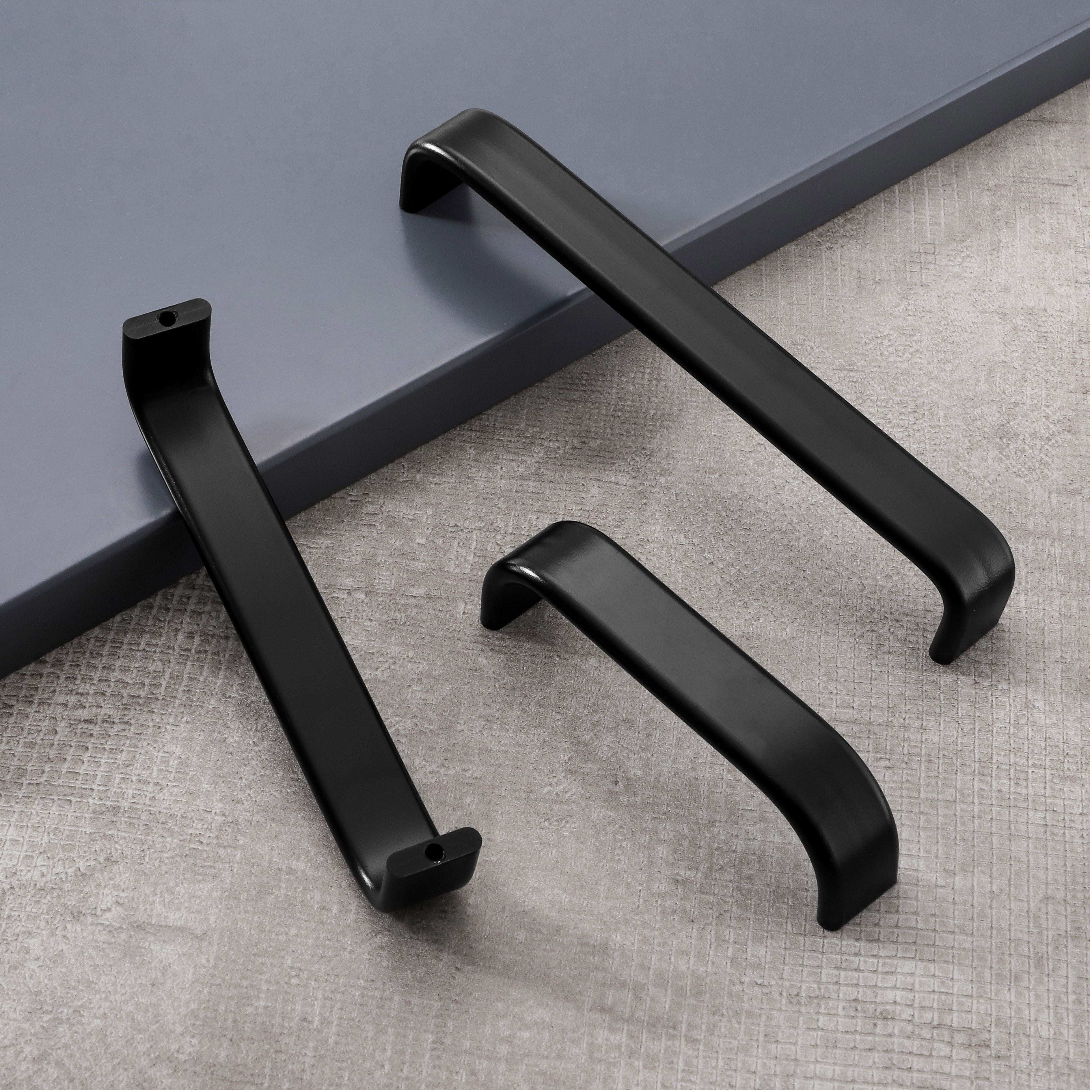 Aluminium Alloy U type Black Cabinet Knobs Kitchen Cabinet Handles Drawer Knobs Pulls Black Furniture Handle Cabinet Hardware