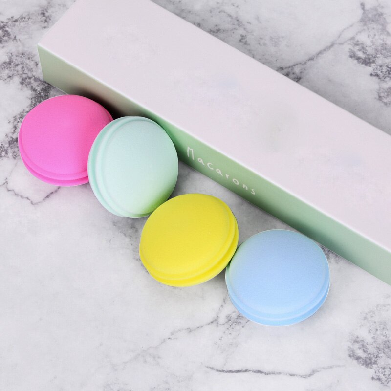 Miss gorgeous 1pc makeup svamp kosmetisk puff skønhed belleza foundation concealer make up svamp værktøj macaron blender 3 farver
