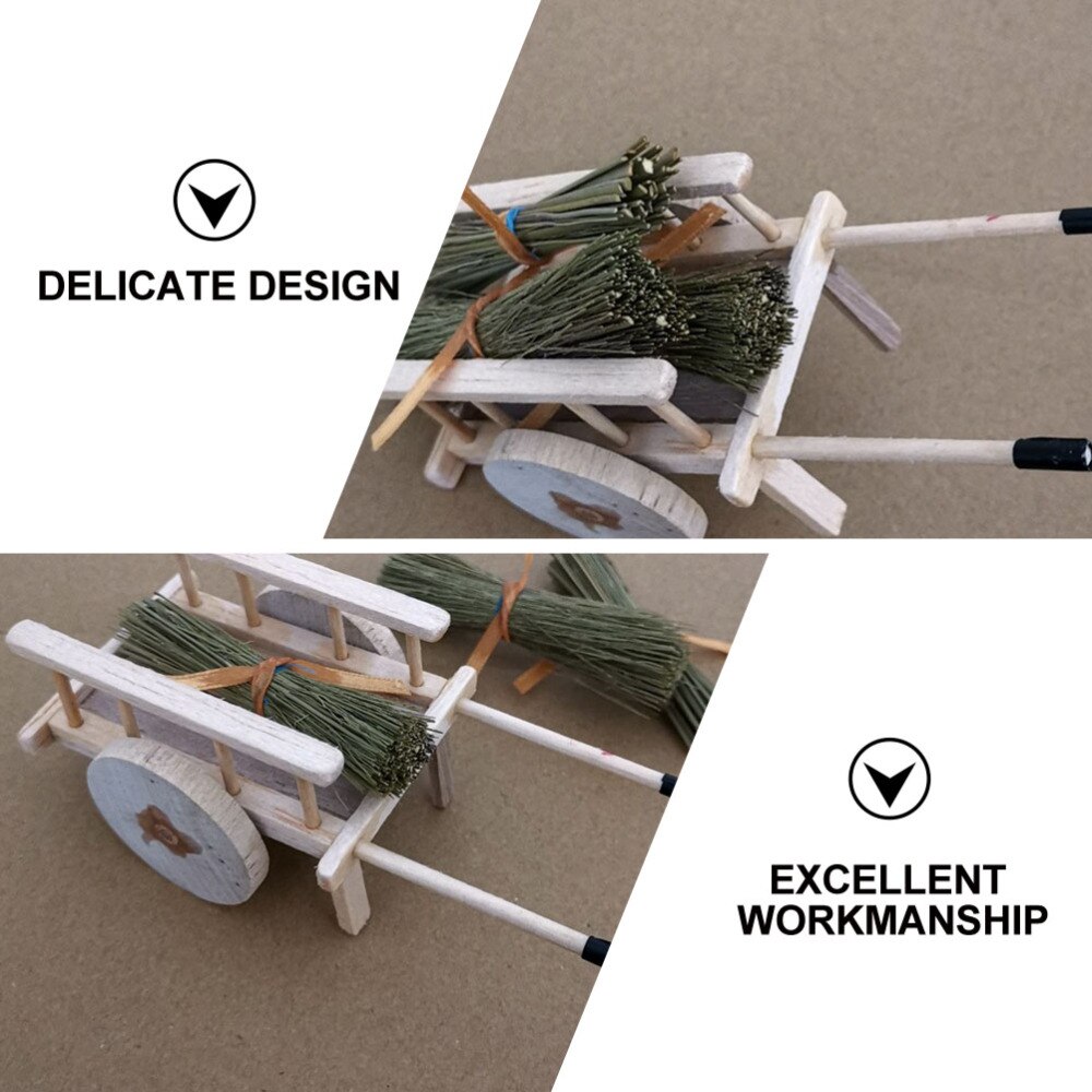 1Pc Barrow Ornament Miniature Cart Playthings For Decor Mini Cart Children for Kids