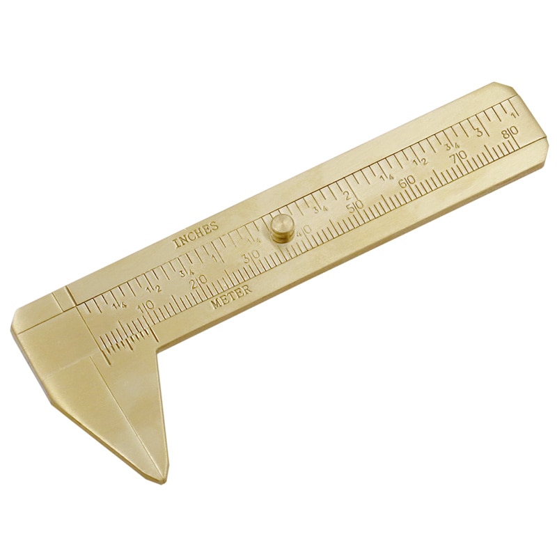 Środek narzędzie pomiarowe 0 ~ 80mm 3.2 cal mini mosiądzu suwmiarka podwójna skala noniusz złoty suwmiarka przenośne narzędzie